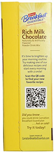 Carnation Breakfast Essentials Powder Drink Mix, Rich Milk Chocolate, 10 Count Box Of Packets (Packaging May Vary) #TOP3