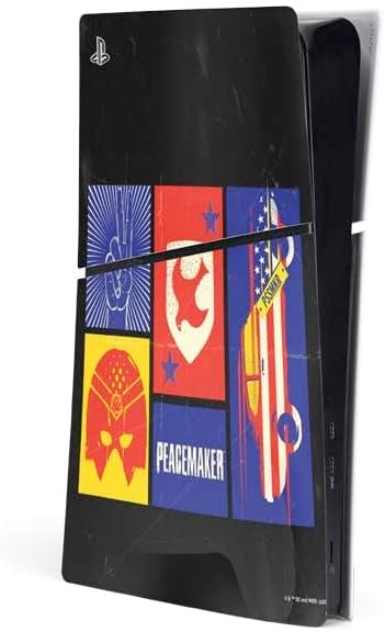 Skinit Decal Gaming Skin Compatible with PS5 Slim Digital Edition Console - Officially Licensed DC Comics Peacemaker John Cena Design