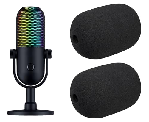 SOULWIT 2Pcs Pop Filter for Razer Seiren V3 Chroma(2024 Gen3) - Black by SOULWIT - Used condition - US$11.05
