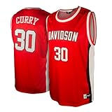 Genuine Collective Steph Curry - 30 Davidson Wildcats NCAA Replica Basketball Jersey, Red