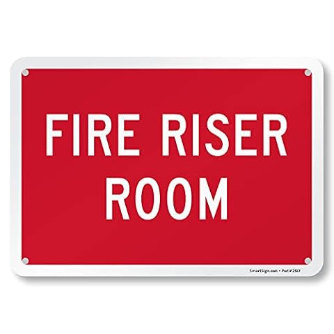 SmartSign Znak "Fire Riser Room" | 18 cm x 25 cm aluminium