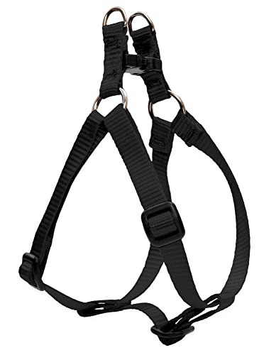 LupinePet Basics 1/2\" Black 12-18\" Step in Harness for Small Dogs