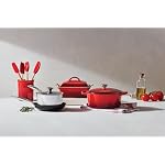 Le Creuset Stoneware & Silicone 5pc. Utensil Crock Set, Peche - Image 5