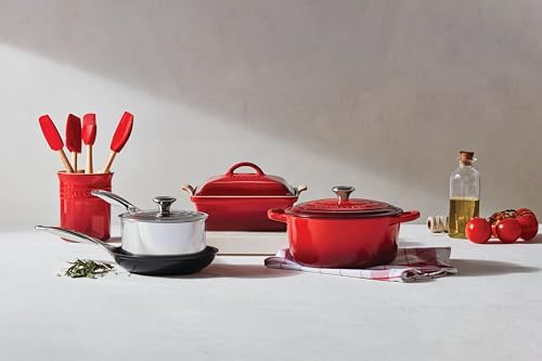Le Creuset Stoneware & Silicone 5pc. Utensil Crock Set, Peche by Le Creuset - Image 3