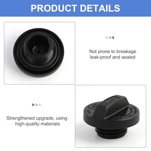 Motoröleinfülldeckel, Auto-Kraftstofftankdeckel Korrosionsbeständig, Gewindeanschluss passend für 15610‑P5G‑000 rostfrei, wasserdicht, für Pkw, Lkw & Wohnmobile