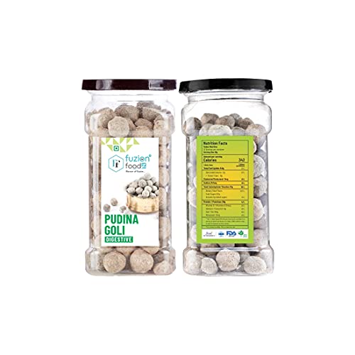 Image of Fuzion Foodz Pudina Goli - (135g Each X Pack of 2) Pudina Vati Churan Goli, Healthy Snack, Digestive Snack, Diet Snack Pudina Pachak After Meal Digestive Goli, 270gram
