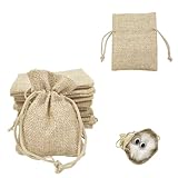 CeoxThao 30 Piezas Bolsas de Yute 7x9 cm, Fiestas y Decoración de Eventos Especiales
