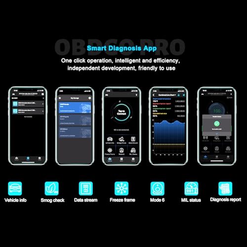 Tabscan OBD2 Scanner Bluetooth Code Reader with Customization Function for VW, Wireless Car Scanner Diagnostic Tool Read and Clear Code with Live Data for Car Owner and Mechanic, Support iOS & Android — view 3