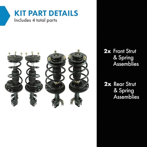 Image of TRQ Front and Rear Strut & Coil Spring Assembly Set Driver & Passenger Sides Compatible with 12-17 Toyota Camry L LE XLE
