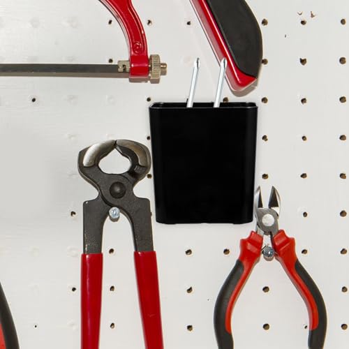 Panier pour panneau perforé : fini le désordre avec ce lot de 4 paniers noirs - 6