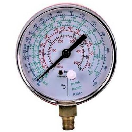 Manomètre basse pression 68mm compatible multi-gaz R404A R407C REPORSHOP