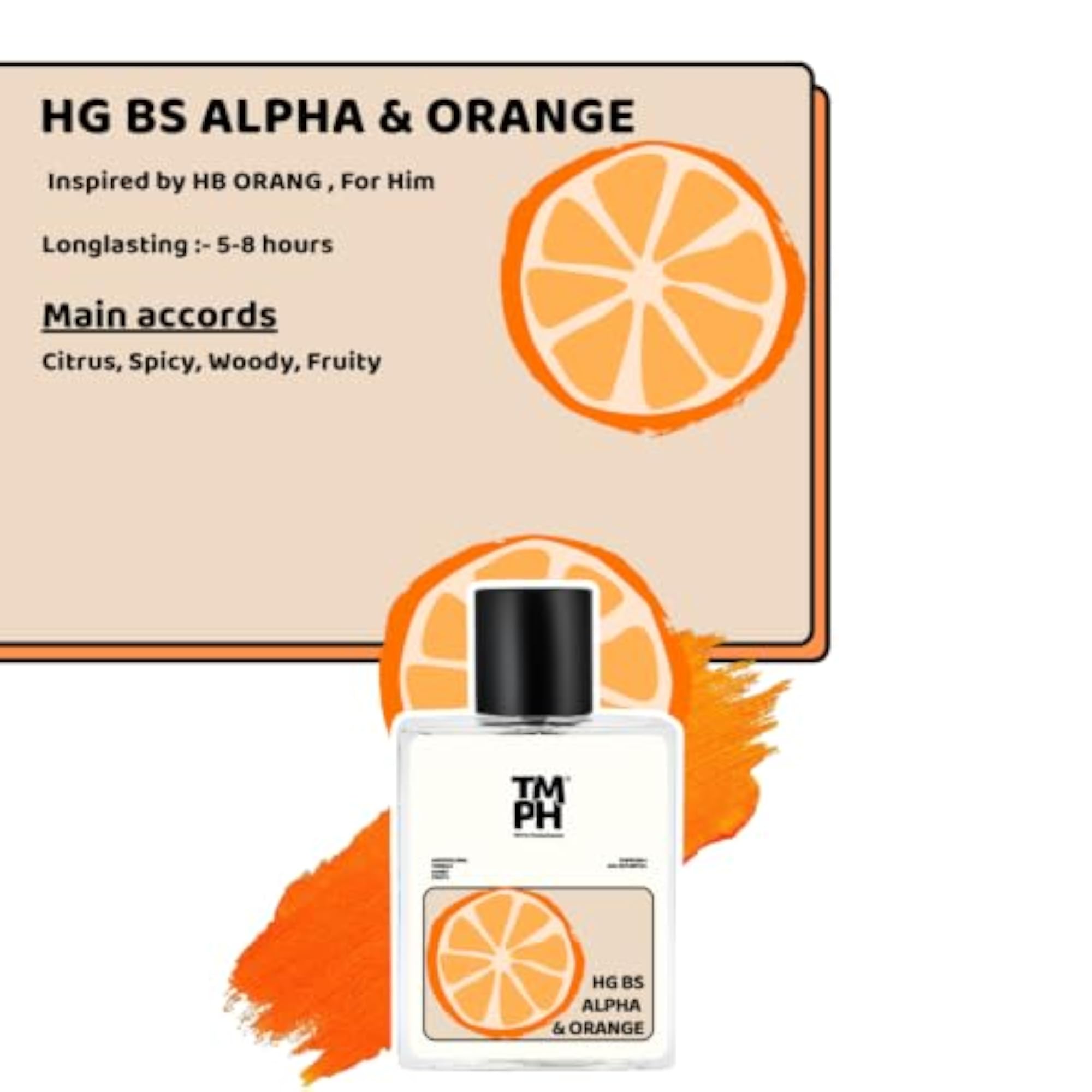 Men's Hg bs Alpha & Orange EDP, 100ml, Luxury Gift