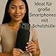 Premium XXL Universal Handy Tasche Etui Hülle Sleeve schwarz für Smartphones von 6,6-6,8 Zoll