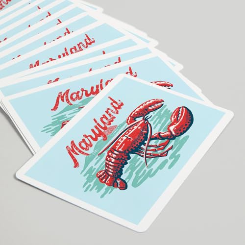 Baraja de Póker Maryland Distressed Ink Red Lobster 52 cartas miniatura 5