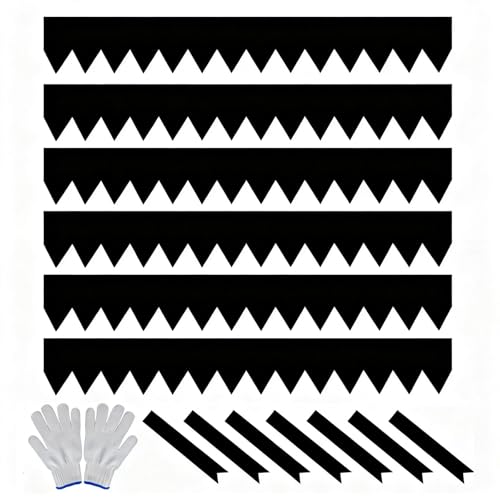 Galvanized Steel Landscape Edging, Weather-Resistant Bendable Garden Border with Shark Spikes, No Dig...