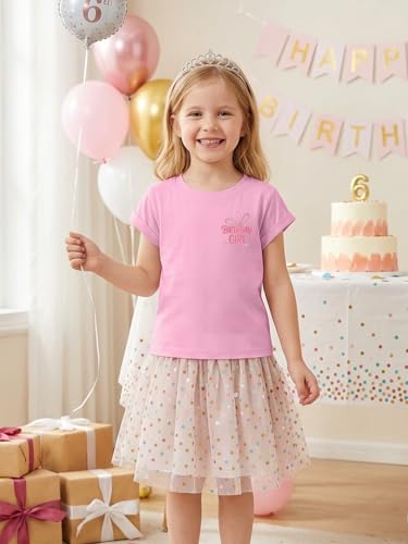 Image of YHHR Birthday Girl Shirt Tie Dye Girls Birthday Shirts 7-14 Year Kids Tops