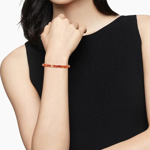 GAVU Crystal Bracelet for Women, Women's Beaded Bracelet, 5mm Onyx/Red Carnelian/Turquoise3