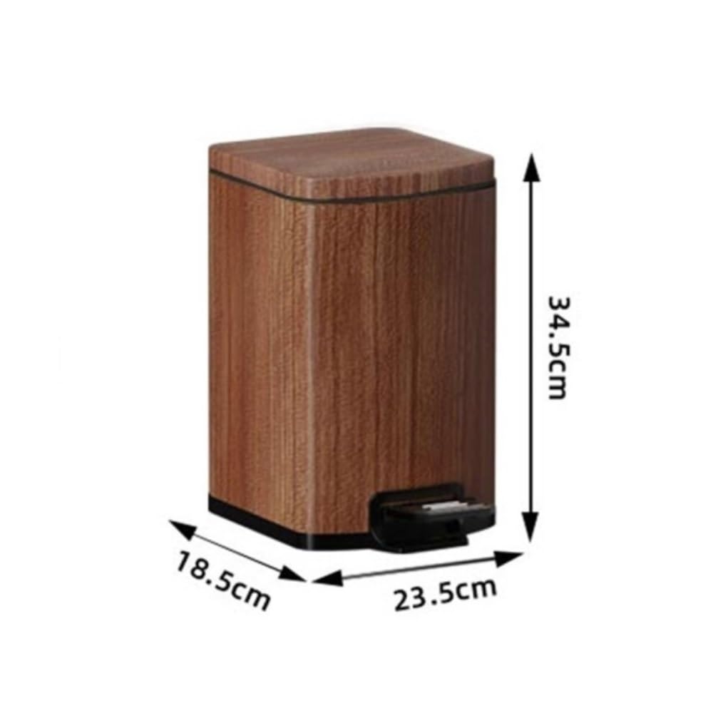 Bidoni della spazzatura, Pattumiera a pedale stile vintage for uso domestico in acciaio inossidabile con coperchio, secchio interno rimovibile,per spazi interni