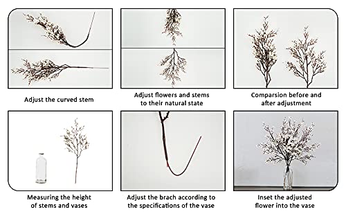 Uieke 6 Pcs Babys Breath Artificial Flowers Fake Silk White Flowers Faux Gypsophila Bouquet Real Touch Floral For Home Wedding Party Centerpieces Diy Décor #TOP3