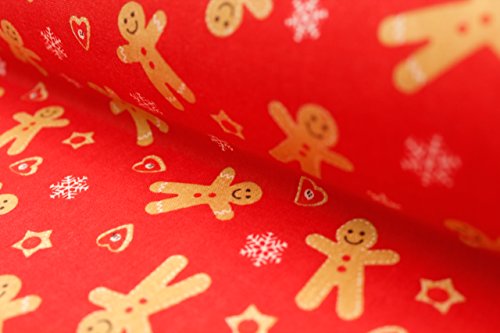 Tessuto stampato in policotone, motivo natalizio