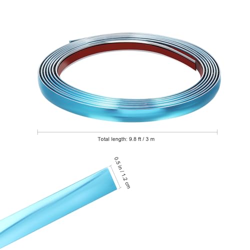 Moldura exterior de coche cromada autoadhesiva Baluue de 12 mm flexible 3