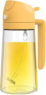 PRIME PICK 2 in 1 Olive Oil Dispenser Bottle Glass Oil Sprayer Wide Mouth Reusable Multipurpose Adjustable Nozzle Leak Pro... Price In India