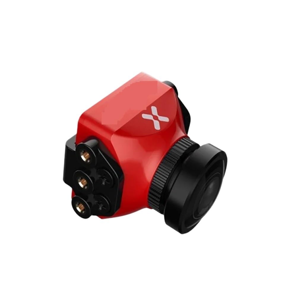 per FOXEER Predator V5 Mini per Telecamera FPV 4,5 V ~ 20 0,01 Lux 16:9/4:3 Pal/NTSC commutabile per Super per WDR per OSD ms di latenza per RC per Drone da Corsa(Red 1.8mm)
