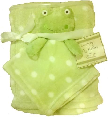 Frog Security Blanket Lime Green PolkaDot 2 Baby Blankets