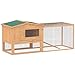 PawHut 62" Outdoor Guinea Pig Pet House/Rabbit Hutch Habitat with Run