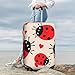QSMBNET Travel Luggage Cover Ladybug Spandex Suitcase Protector Washable Baggage Covers Fashion Elastic Scratch-Resistant Luggage Cover Protector Fits 18-32 Inch Luggage