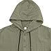 Army Lime Green Man Short Sleeve Hooded Coat for Mens Faux Gauze Linen Brunch with Hood Plain Summer Fall Hoodies Button 2026 Clothes Fashion Y2K M