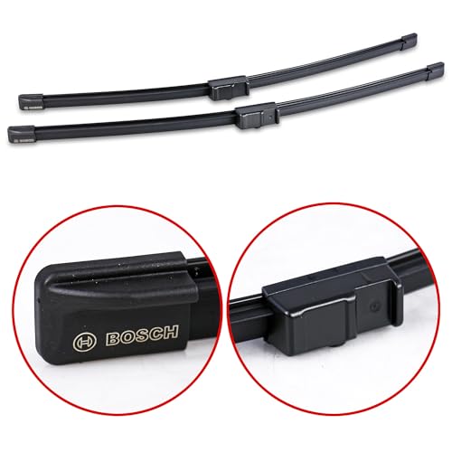 Image of BOSCH 3397118925 AeroTwin Wiper Blades - Set of 2 (21 inch& 21 inch) Side Lock 22mm | Driver and Passenger Side Original Equipment Replacement Blades