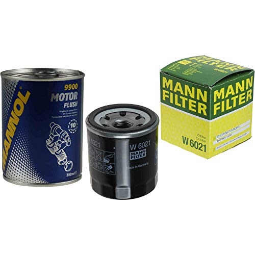 MANN W 6021 Filtre à huile d'origine + rinçage moteur SCT Flush
