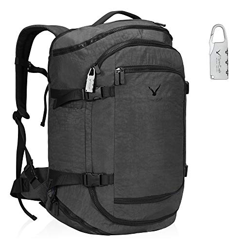 Hynes Eagle 45L Travel Backpack Flight Approved Carry on Backpack Weekender Cabin Hand Luggage Grey