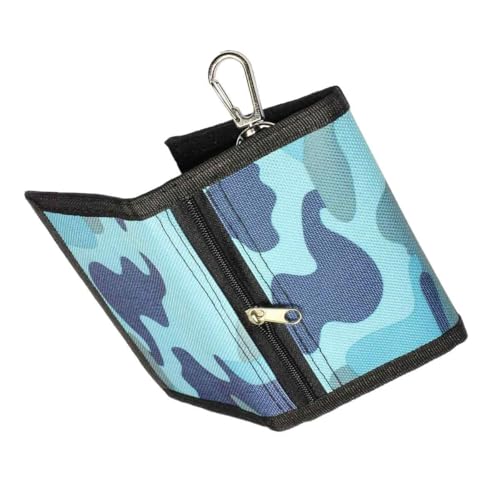 mkemka RFID Slim Camouflage Wallet Mini Trifold Coin Purse with Zipper Trifold Canvas Outdoor Sports Wallet