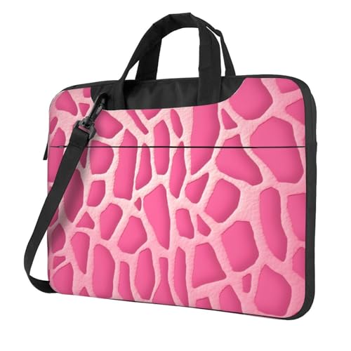Sac ordinateur portable girafe rose antichoc avec grande poche