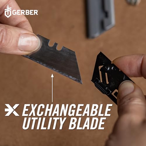 Image of Gerber EAB Utility Knife, EDC Pocket Knife, Replaceable Blade, Mini Silver, (Pack of 12)