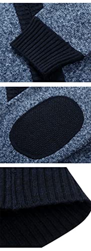 Men's Cardigan Sweaters Full Zip Up Stand Collar Slim Fit Casual Knitted Sweater with 2 Front Pockets4