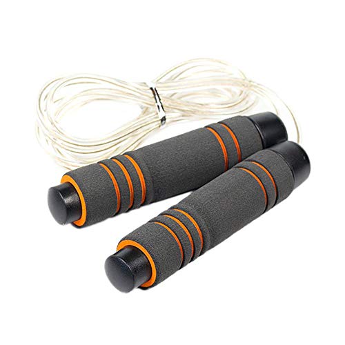 Cuerda de saltar ajustable con cable amarillo de tendón y equipo de gimnasio fitness