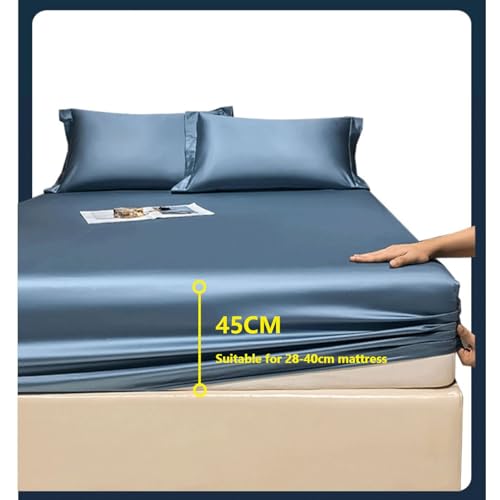Drap housse en satin de coton doux Bonnet 45cm de qualité supérieure