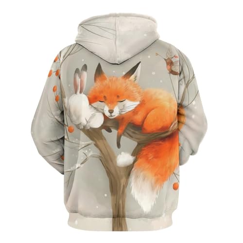 Sweat à capuche lapin aux finitions soignées imprimé graphique doux taille S - 4