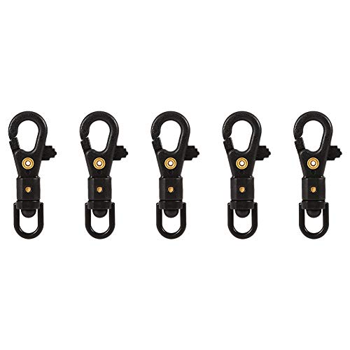 SF Mousquetons, 5 pcs Mousqueton Clip Heavy Duty Spring Snap Hooks Swivel Mini Keychain Hanging Buckle Hook for Camping Bottle Hooks Paracord Rope Tactical Survival Gear