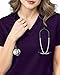 NY Threads Scrub Tops for Women Soft Stretch V-Neck Medical Scrub Top with Pockets, X-Large, Plum