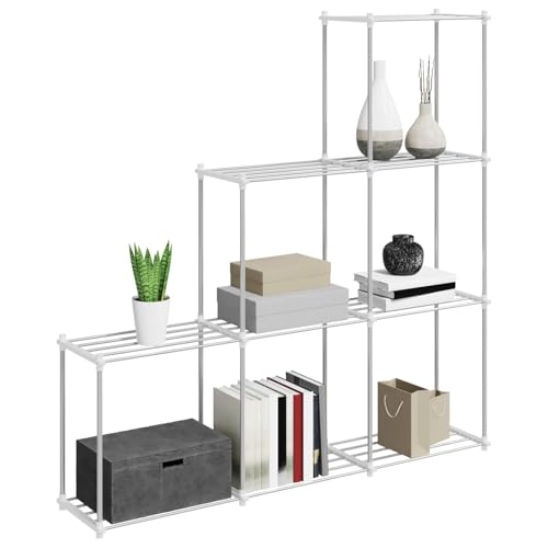 Étagère brute aluminium stable grand espace stockage polyvalent blanc - 4