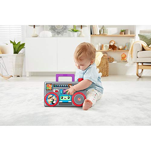 Fisher Price Aprender E Brincar Rádio Portátil Dance e Aprenda Retrô, Multicor