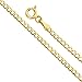 14k REAL Yellow Gold Solid 3mm Cuban Concave Curb Chain Necklace with Lobster Claw Clasp - 24