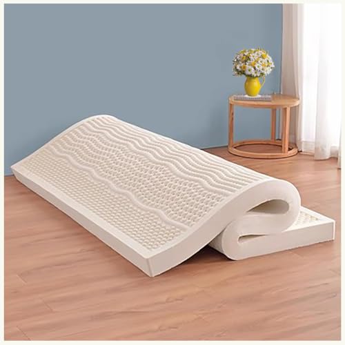 Colchón de látex Natural, Funda extraíble, Transpirable, Almohada viscoelástica incluida, altura5 cm,7.5cm,10cm,7.5cm,200x210cm(79x83in)