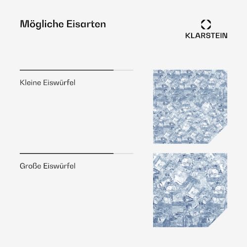 Klarstein Eiswürfelmaschine für Zuhause Camping Gastro, Schnelle Mini , Profi Eismaschine für Große Kleine Klare Eiswürfel… – Ansicht 6