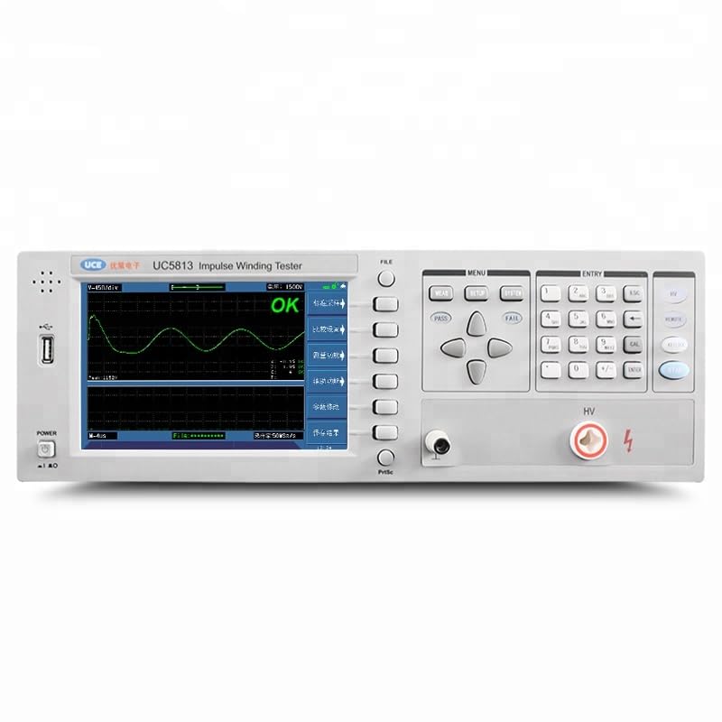 UC5815-S8 Digital Pulse Coil Tester 8 Channels 100-5000V Impulse Winding Tester Sampling Rate 200 Msps