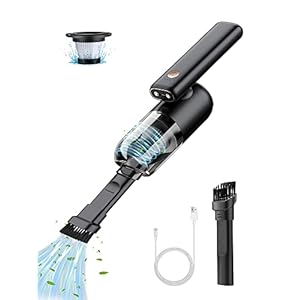 Handstofzuiger,7000 Pa Draadloze Handstofzuiger, 180 Graden Roterende Autostofzuiger met Led-lamp, 4000 mAh, 2 Uur Snel Opladen Handstofzuiger, Stofzuiger Voor Thuis En in de Auto